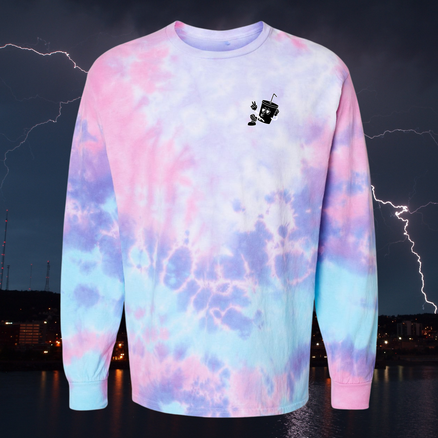 Shake Records Tie Dye Long Sleeve T-Shirts