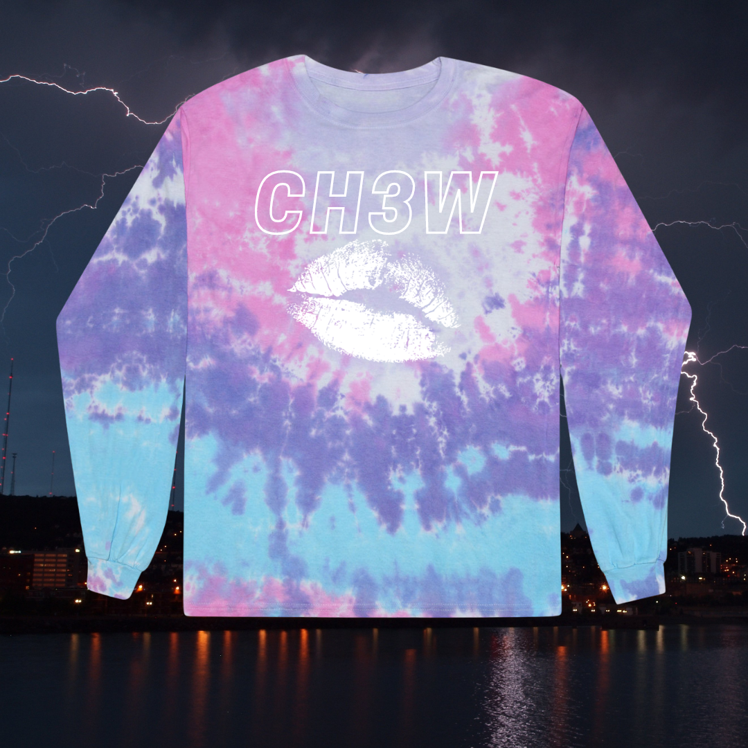 Ch3w Kissed Tie Dye Long Sleeve T-Shirts